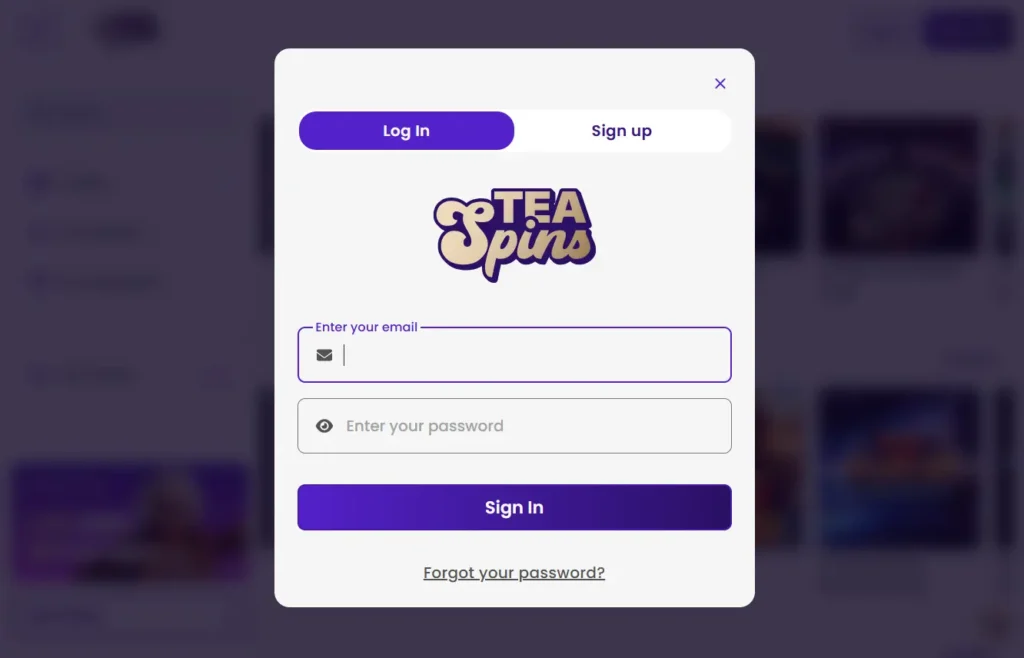 Tea Spins Casino Login