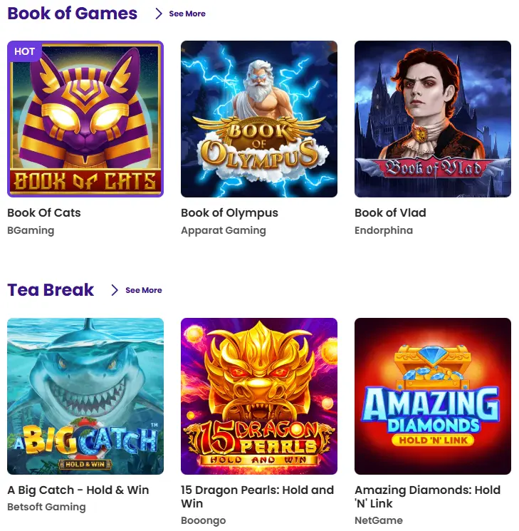 tea spins slot games
