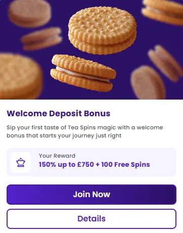 tea spins welcome bonus