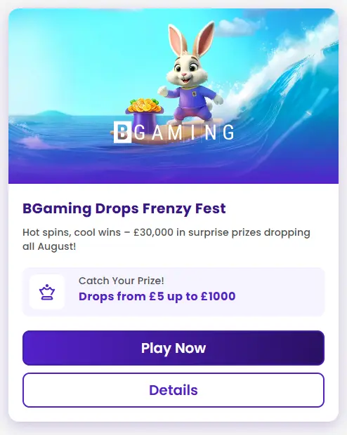BGaming Drops Frenzy Fest Tea Spins Casino Bonus